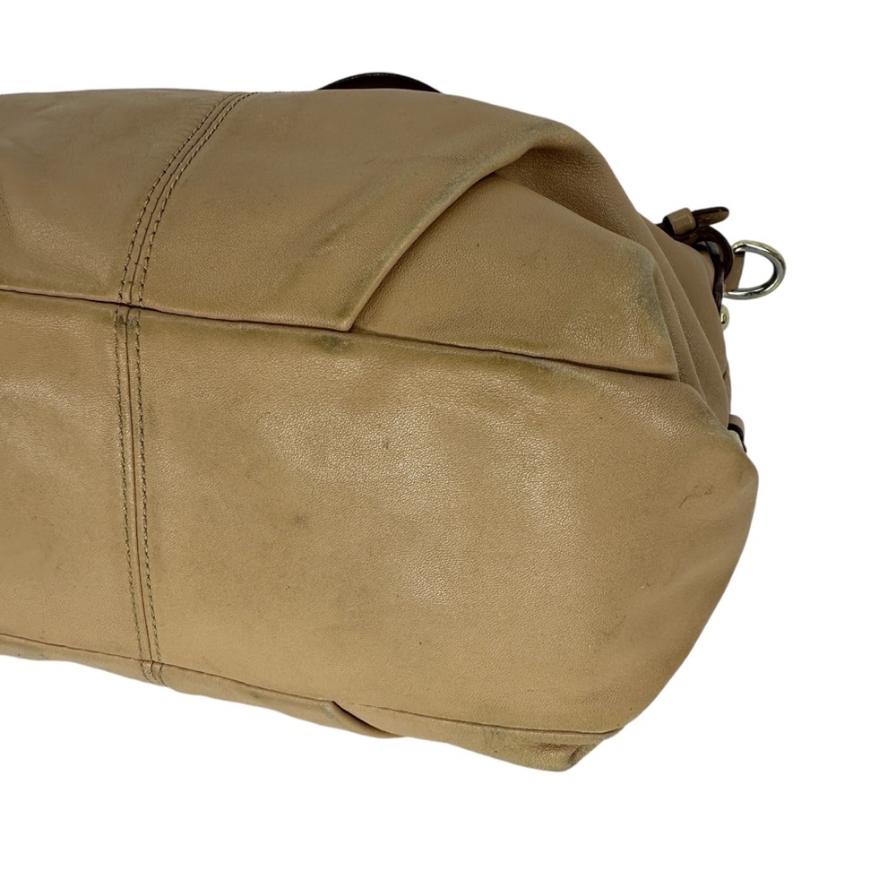 COACH Brooke 14142 Soft Tan Pebbled Leather Hobo Satchel Tote Handbag - Picture 15 of 17